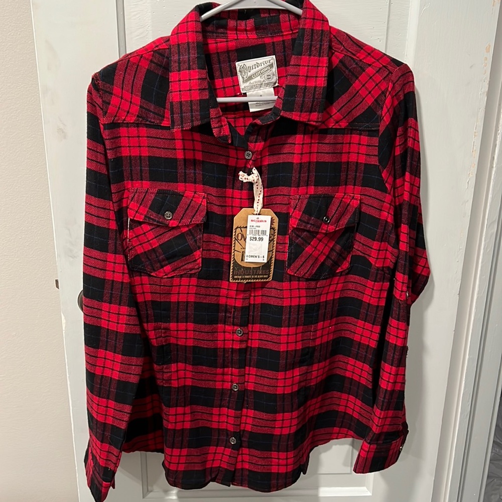 Red and Black Flannel Shirt